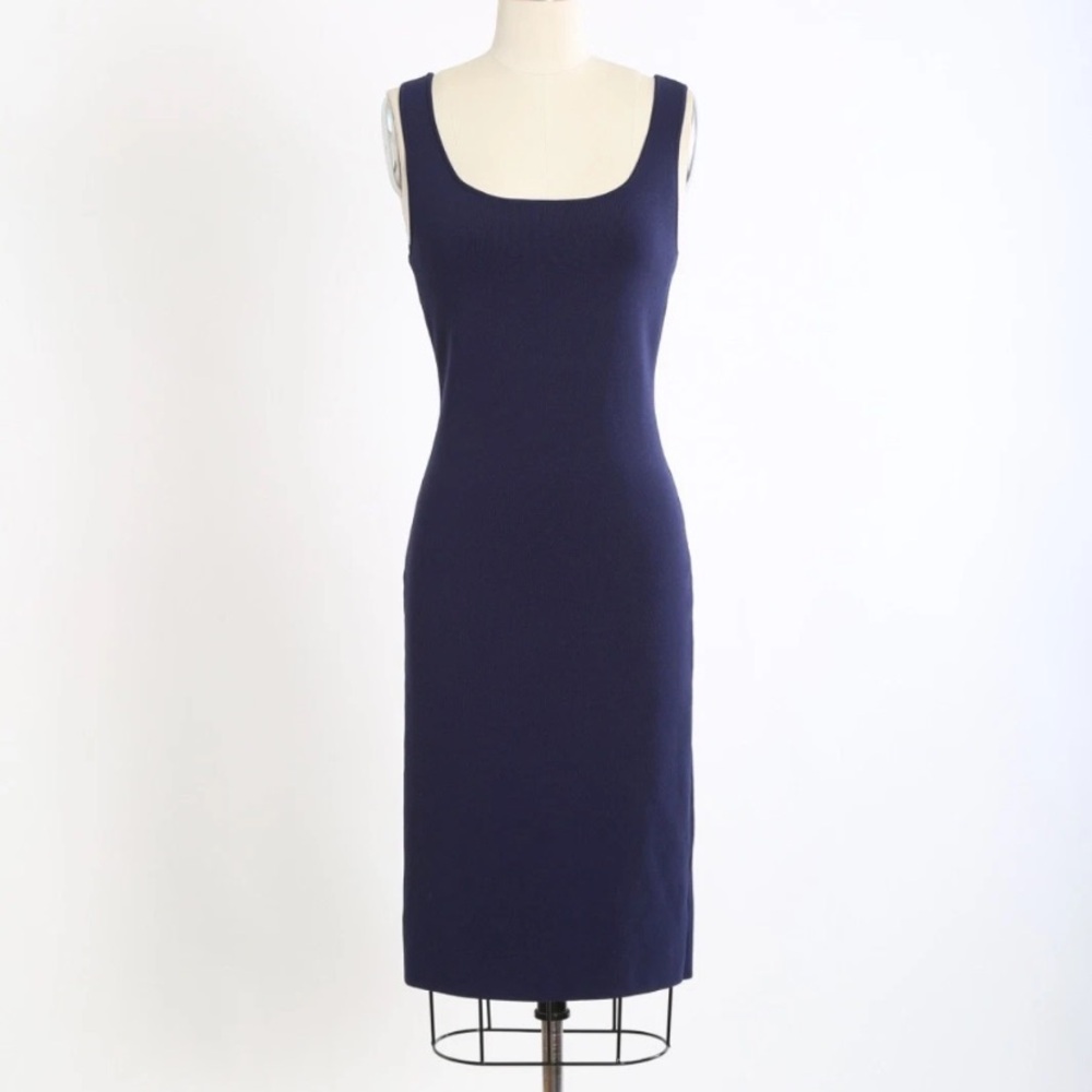 NWOT House Of Harlow 1960 X Revolve Navy Blue stretch bodycon Dress Sz. L